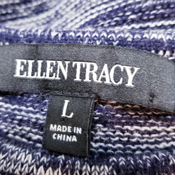 Ellen Tracy Casual Sweater Cotton Blend Pullover Long Sleeve Round Neck Size L - Picture 6 of 8